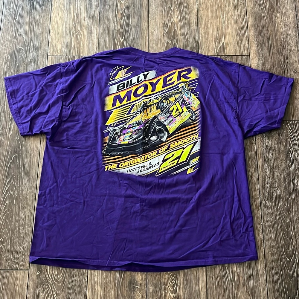 Billy Moyer #21 Mover Racing Batesville Arkansas Purple Shirt Mens Size 3XL